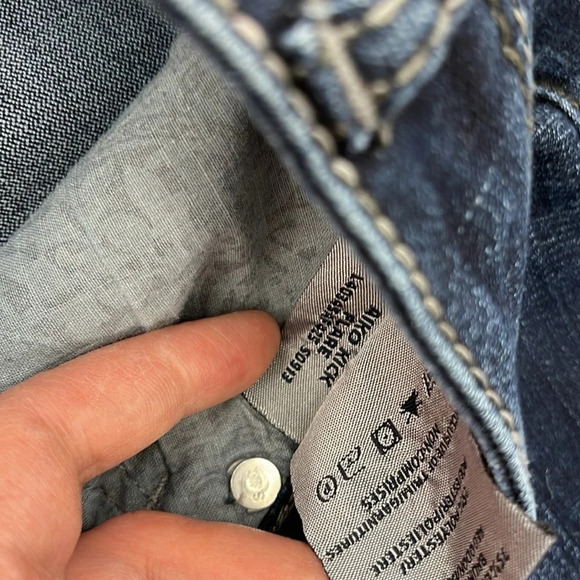 Silver aiko kick flare cropped Jeans 28x22 - Picture 5 of 7